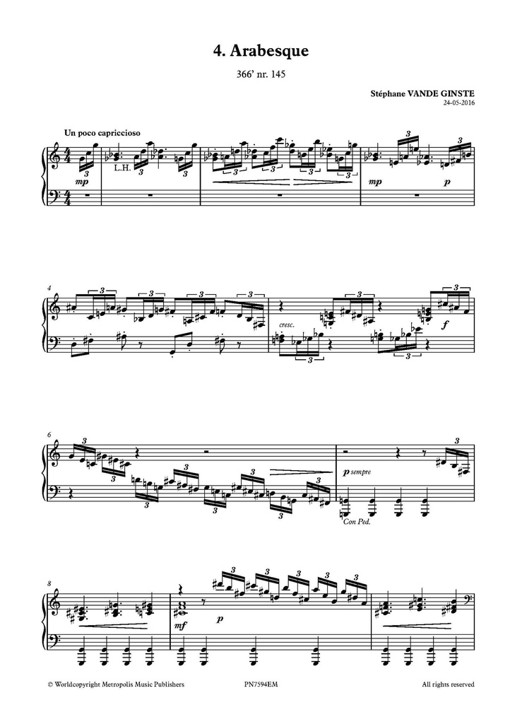 Complete 366' - Book 52 : 10 Pieces for Piano Solo
