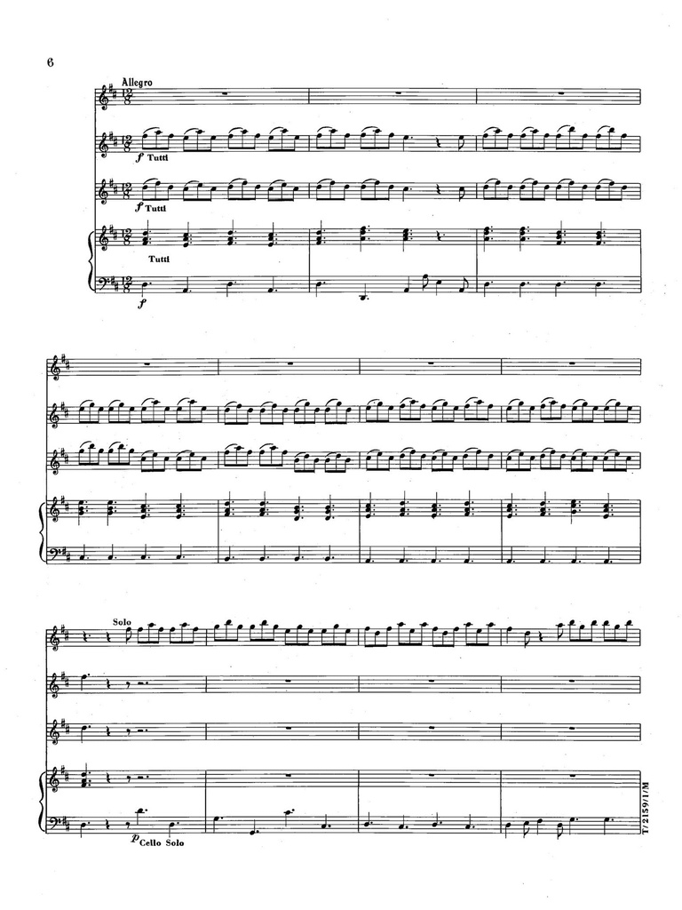 Concerto in D (Partituur)