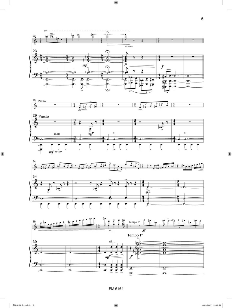 Black, White & In Between (version for violin)