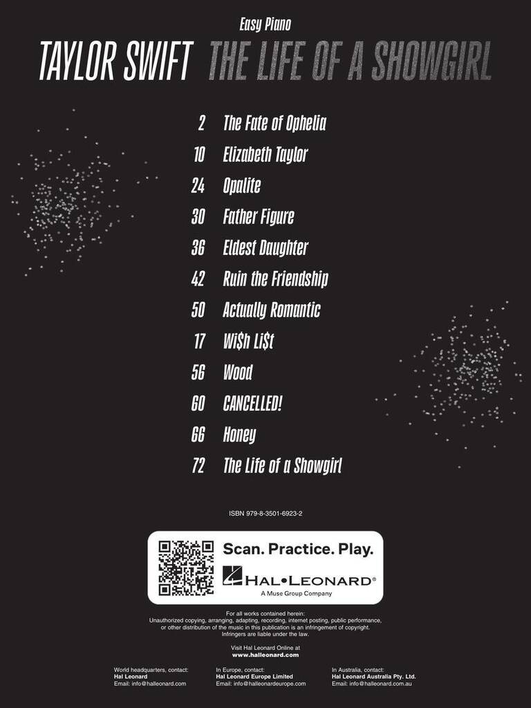 The Life of a Showgirl (Easy piano)