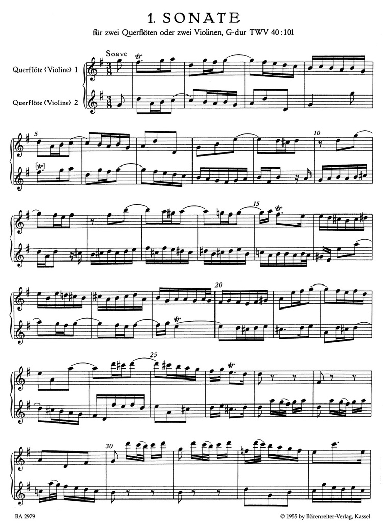 Sechs Sonaten op. 2 TWV 40:103, 105, 106