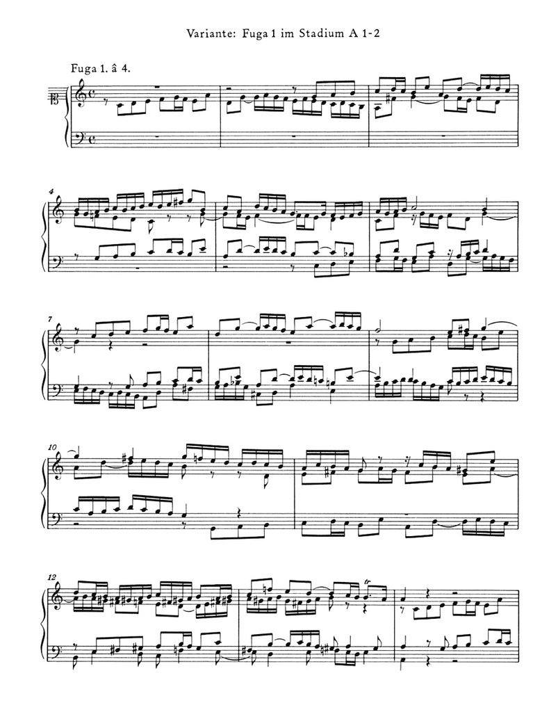 Das Wohltemperierte Klavier I BWV 846-869