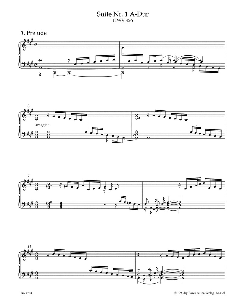 Klavierwerke HWV 426-433