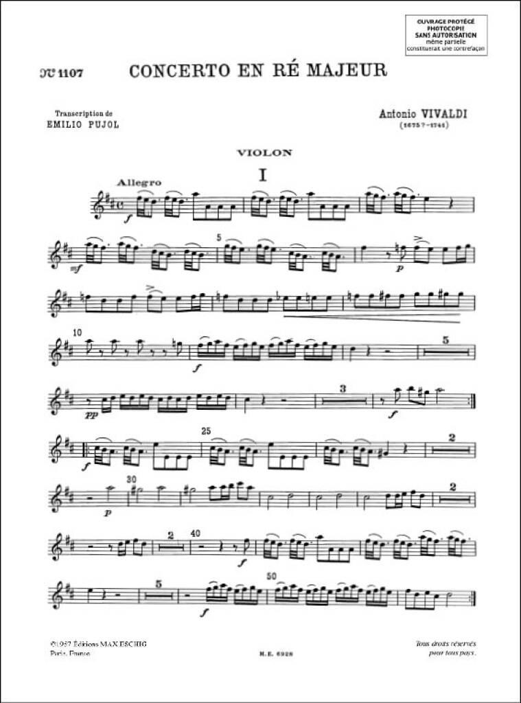 Guitar Concerto in D Major, RV.93 (Score & parts)