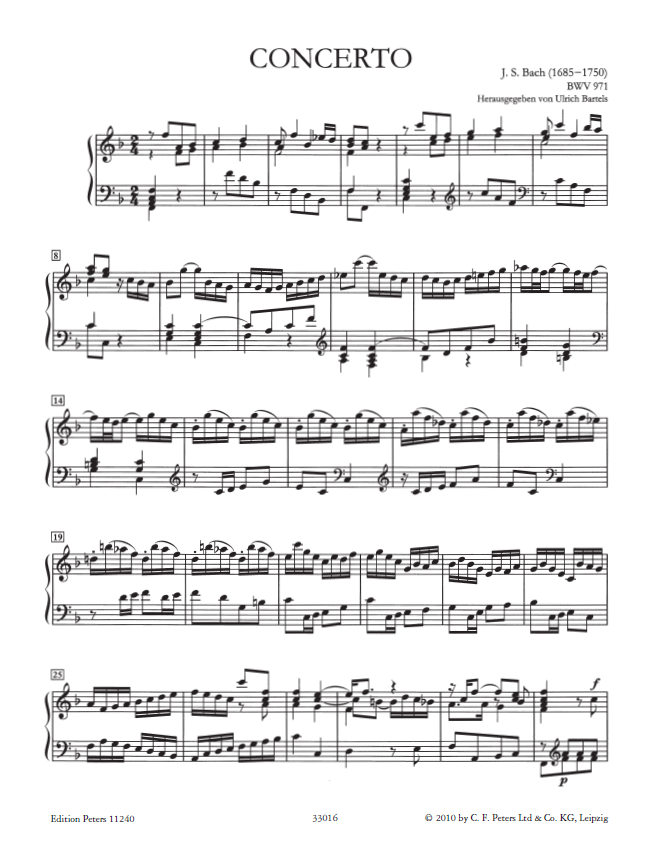 Italienisches Konzert, BWV.971