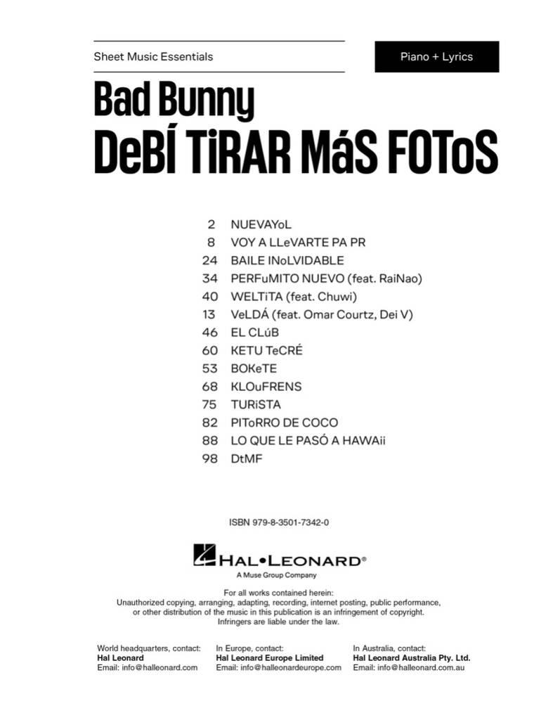 Bad Bunny – DeBí TiRAR MáS FOToS