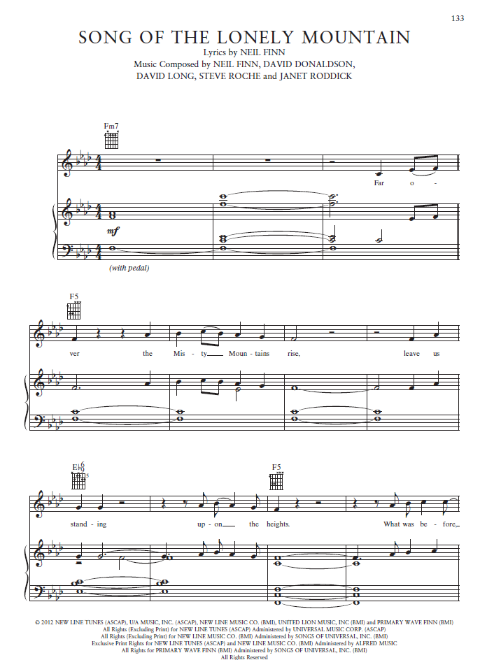 The Lord of the Rings and The Hobbit Piano Anthology
