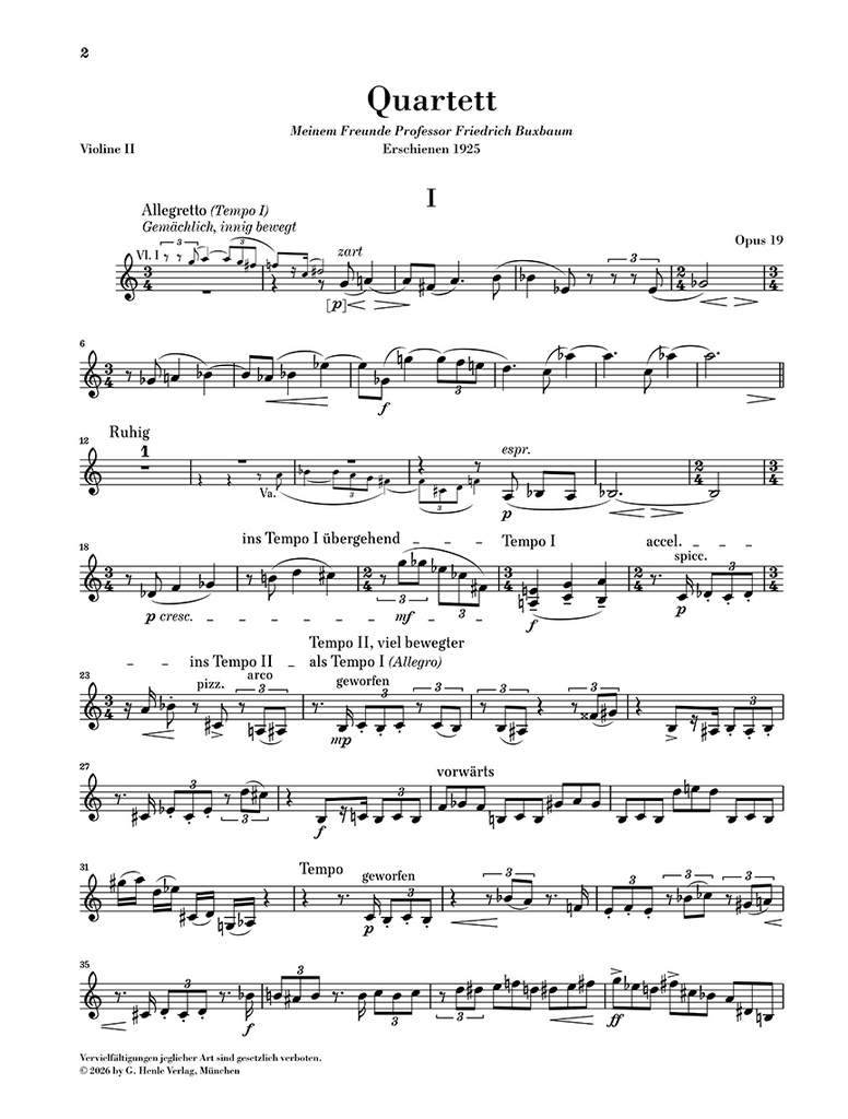String Quartet no. 3 op. 19