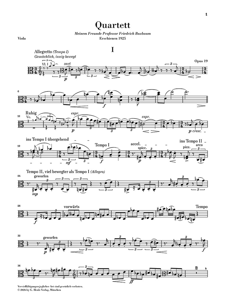 String Quartet no. 3 op. 19