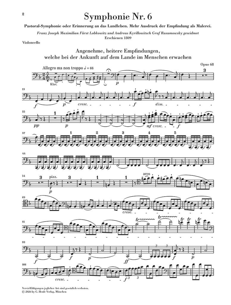 Symphony no. 6 in F major op. 68