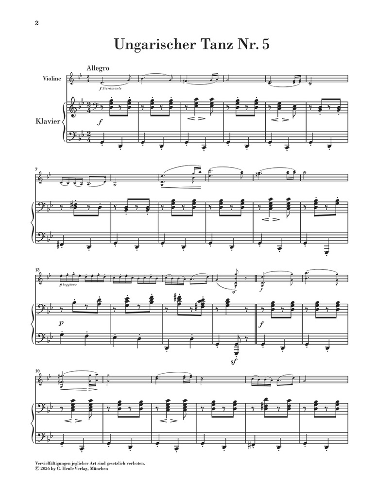 Hungarian Dance no. 5 WoO 1