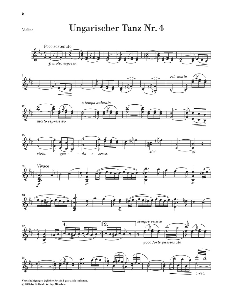 Hungarian Dance no. 4 WoO 1