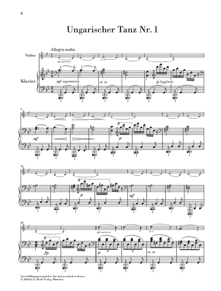 Hungarian Dance no. 1 WoO 1