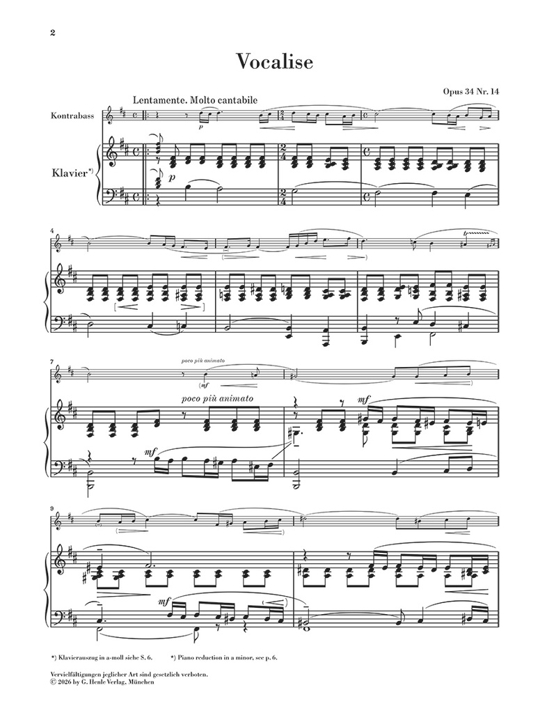 Vocalise op. 34 no. 14