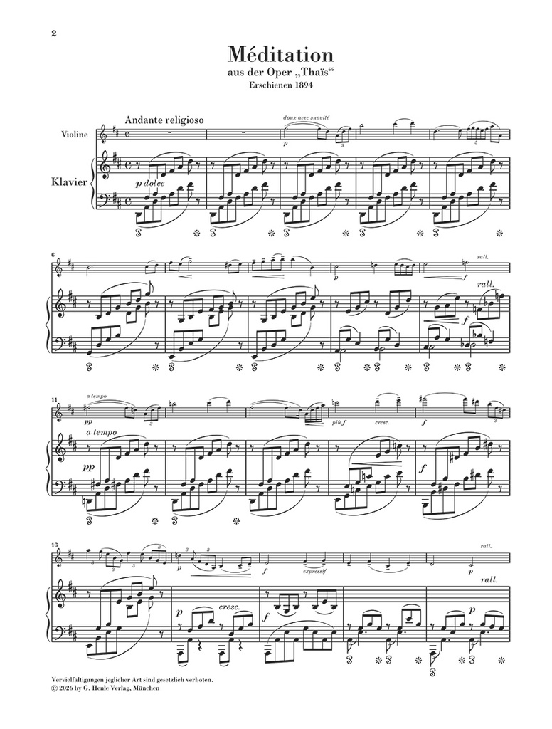 Méditation (from "Thaïs")