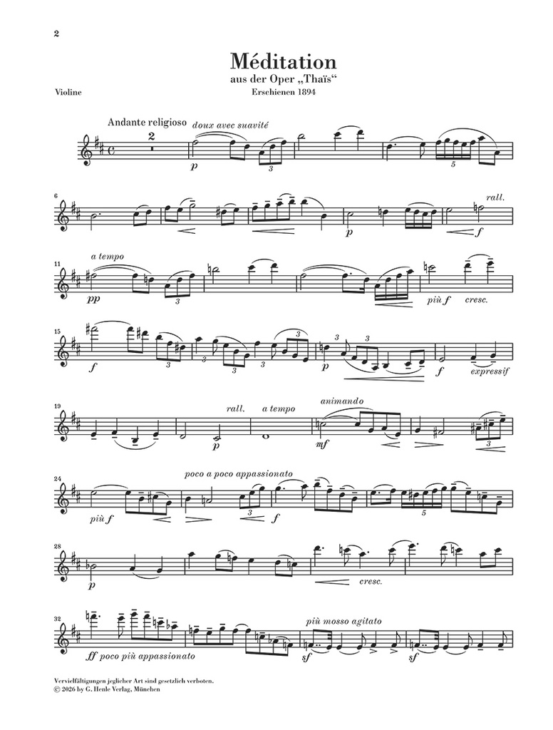 Méditation (from "Thaïs")