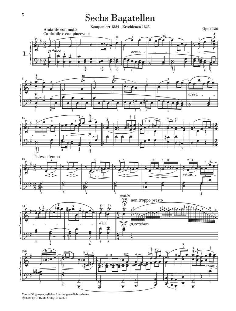Six Bagatelles op. 126