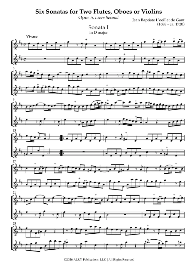 6 Sonatas Op.5, Livre Second