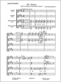 3 Nocturnes: Sirènes (Choral score)