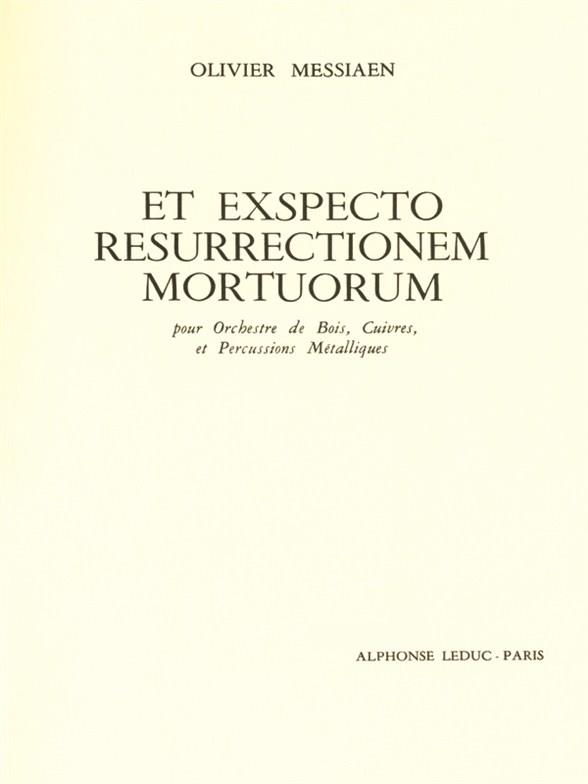 Et Exspecto Resurrectionem Mortuorum (Study score)