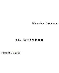 Quatuor à Cordes No.2 (Score & parts)