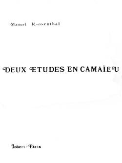 2 Etudes en Camaïeu