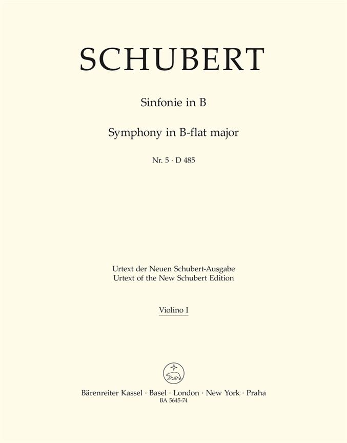 Symphony No.5 in B-Flat,  D.485 (Violin 1 part)
