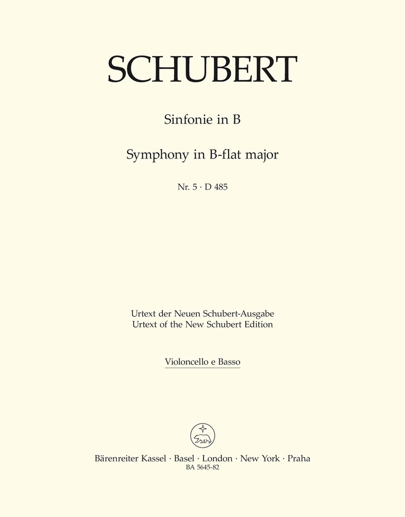 Symphony No.5 in B-Flat,  D.485 (Cello/ Double bass part)