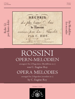 Opera Melodies (Arranged for 2 flageolets/recorders in C)