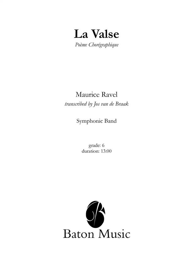 La Valse (Poême Choréographique - Concert band set)