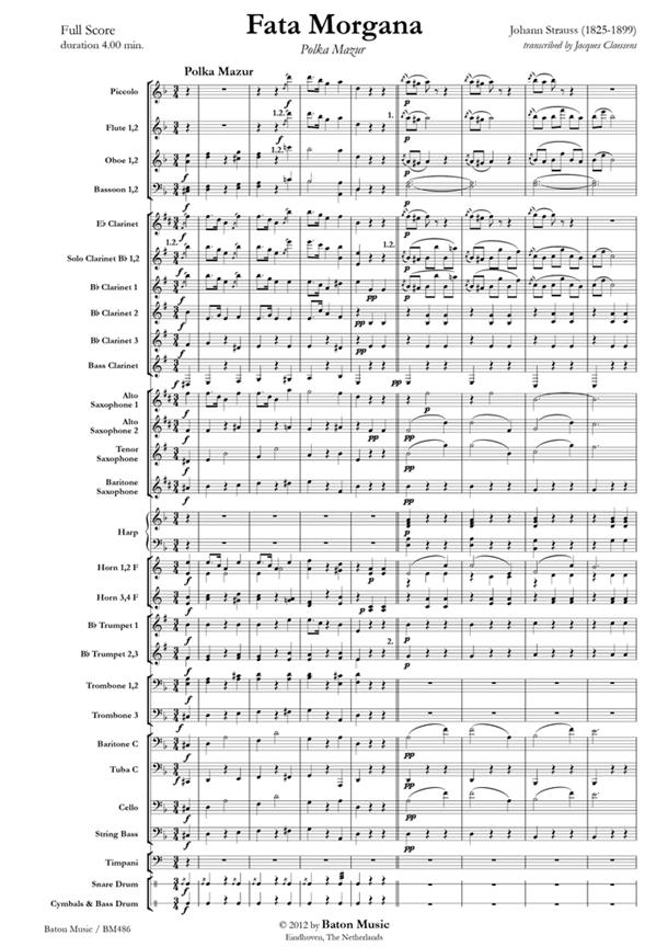 Fata Morgana - Polka Mazur (Concert band score & parts)