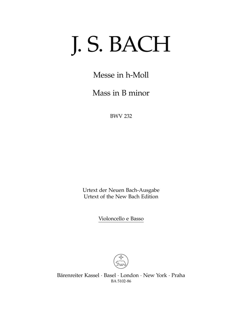 Messe h minor, BWV.232 (Cello & Double bass part)
