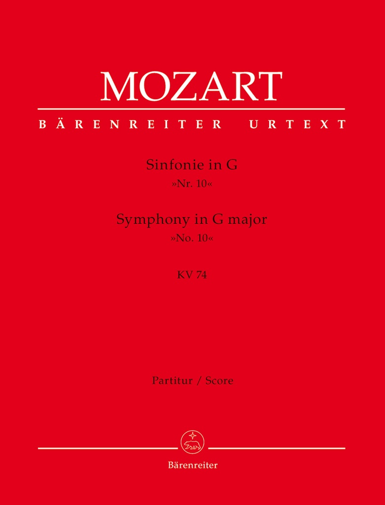 Symphony G major No.10, KV.74 (Full score)