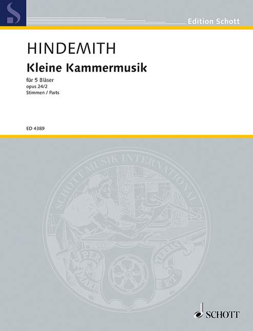 Kleine Kammermusik, Op.24 no.2 (Stimmen)
