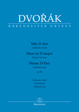 Mass in D major, Op.86 - Organ version (Vocal score)