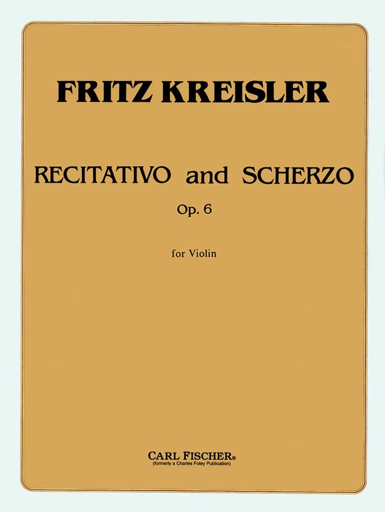 Recitativo and scherzo, Op.6