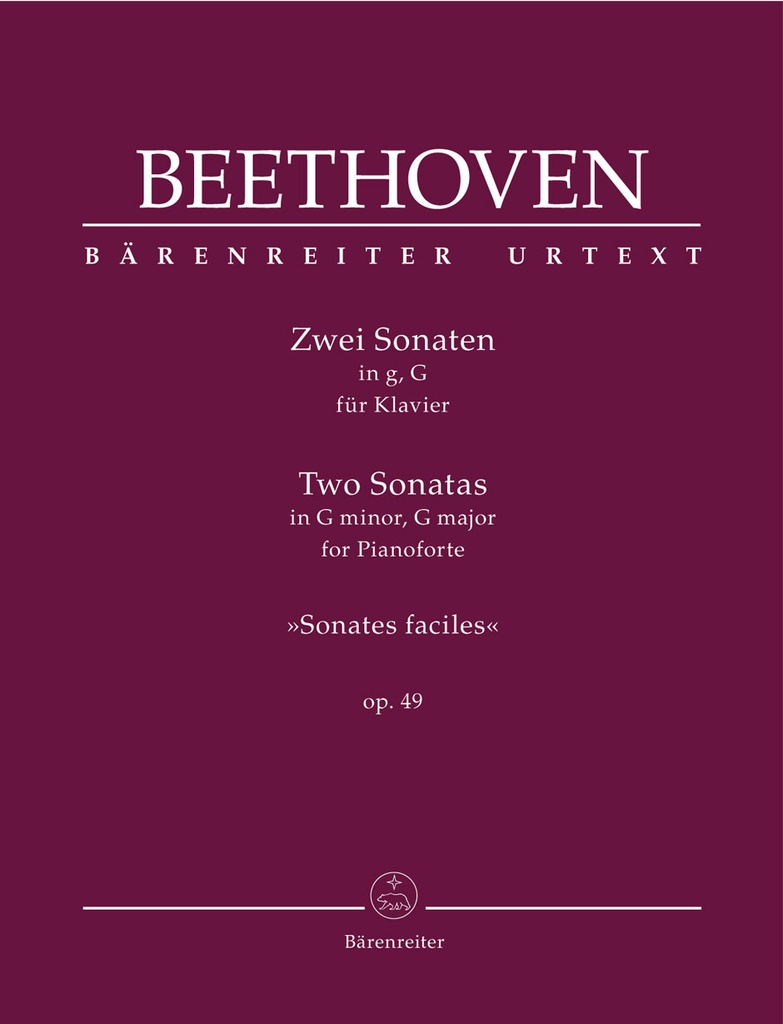 2 Sonatas for Pianoforte, Op.49 (Sonates faciles: G minor, G major)