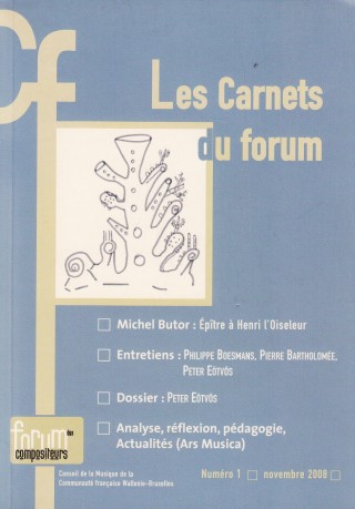 Les Carnets du Forum - 1 (Novembre 2008)