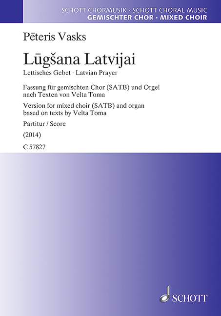Latvian Prayer (Choral score)