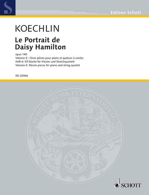 Le Portrait De Daisy Hamilton, Op.140 Vol. 6 (Score & parts)