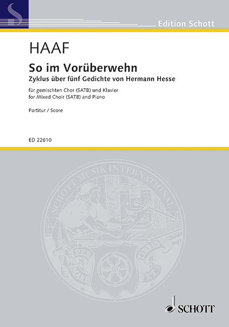 So Im Vorüberwehn (Choral score)