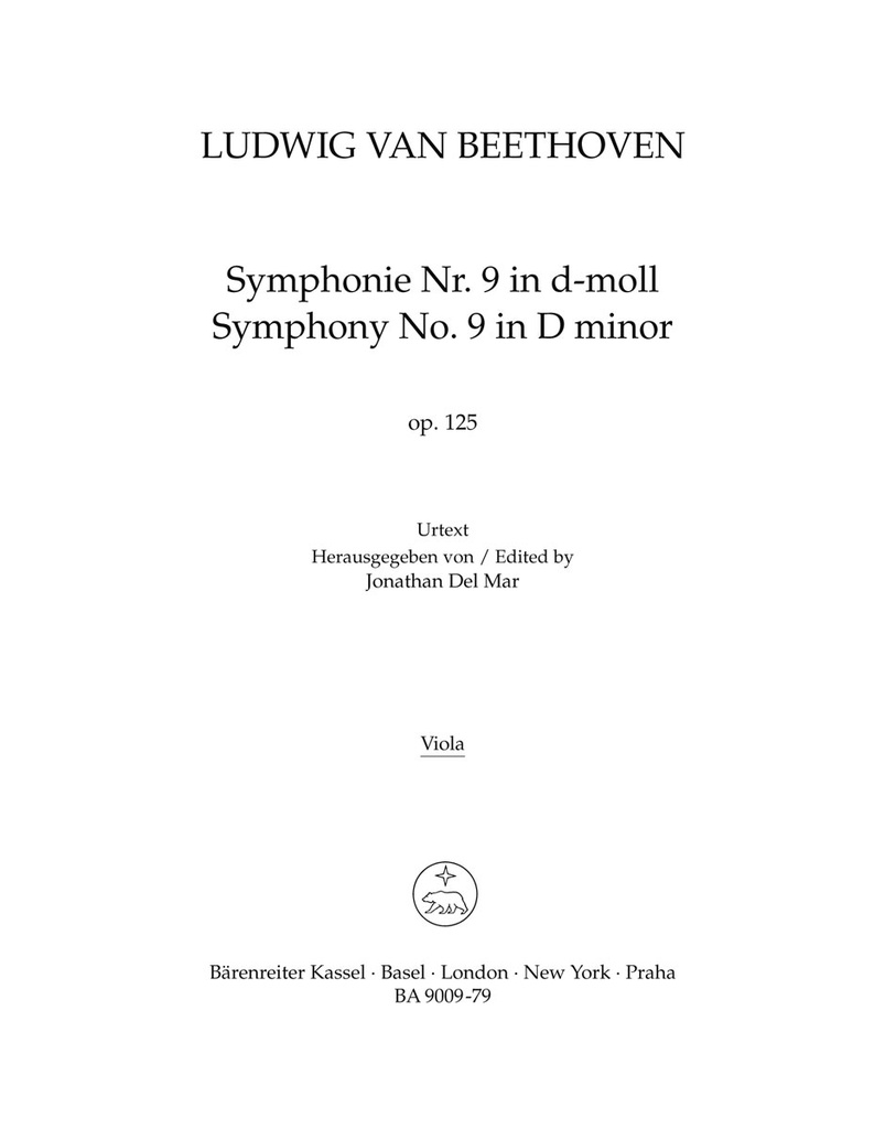 Symphony No.9 D minor, Op.125 (Viola part)