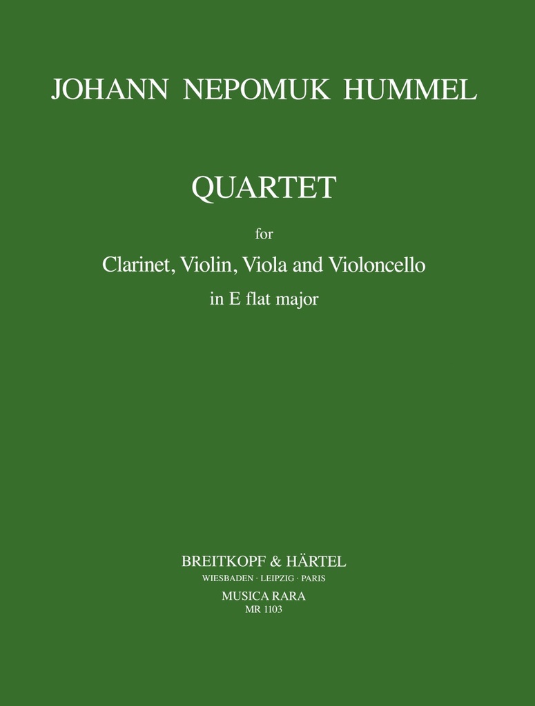 Clarinet Quartet in Eb major (Score and parts)