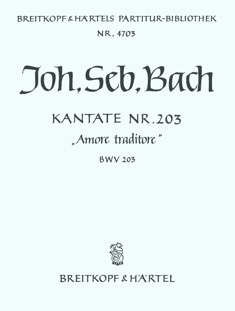 Cantata, BWV.203 Amore traditore (Full score)