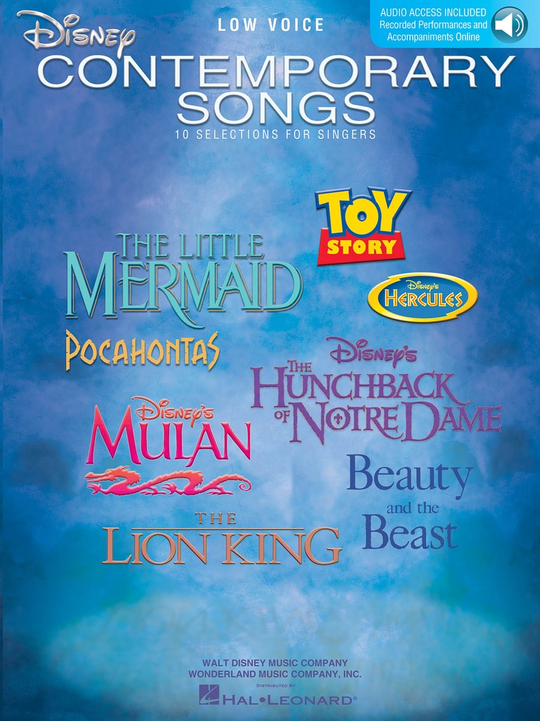 Disney Contemporary Songs (Low voice)