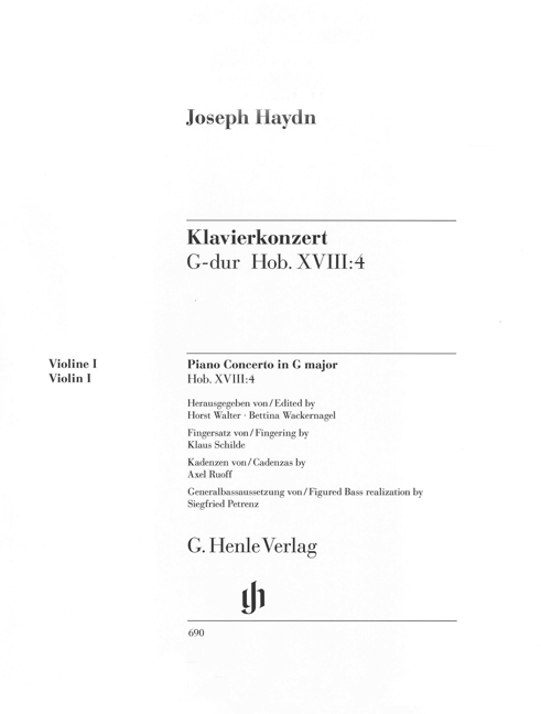 Klavierkonzert G-Dur, Hob.XVIII:4 (Violin 1)
