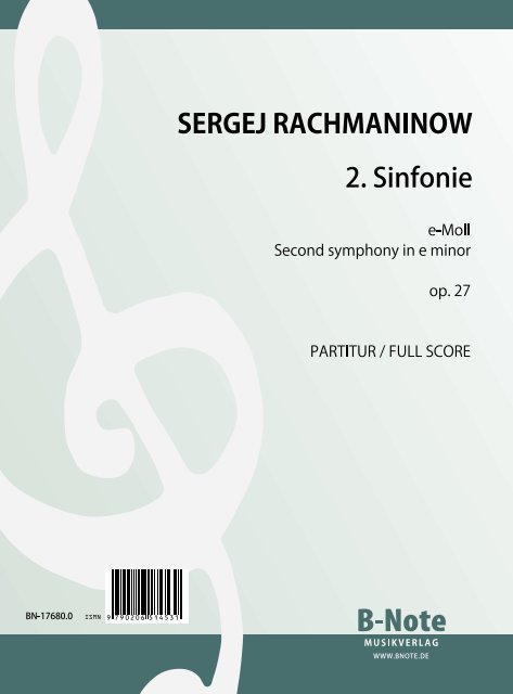 Symphony Nr. 2 e-Moll, Op.27 (Conductor score A3)