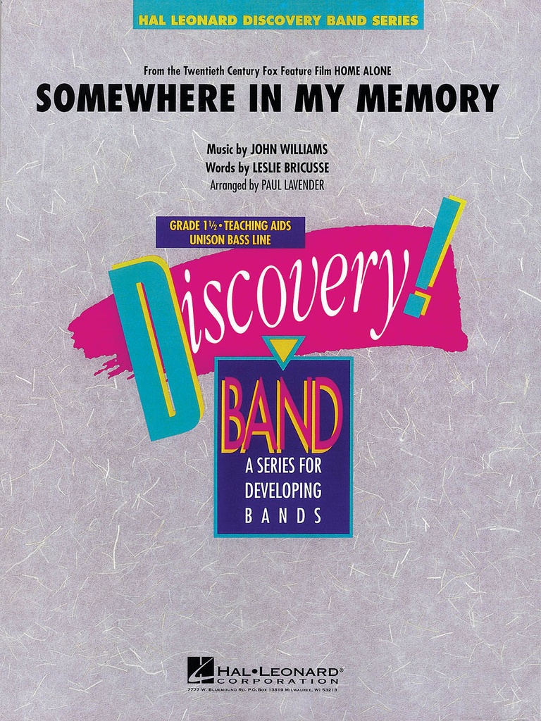 Somewhere in my Memory (From Home Alone - Concert band score & parts)