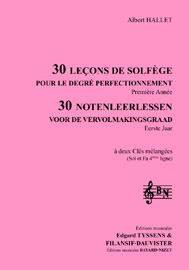 30 leçons de solfège perfectionnement (chant élève 2 clés)