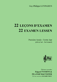 22 leçons d'examen (1ère année) (chant élève clé de sol)